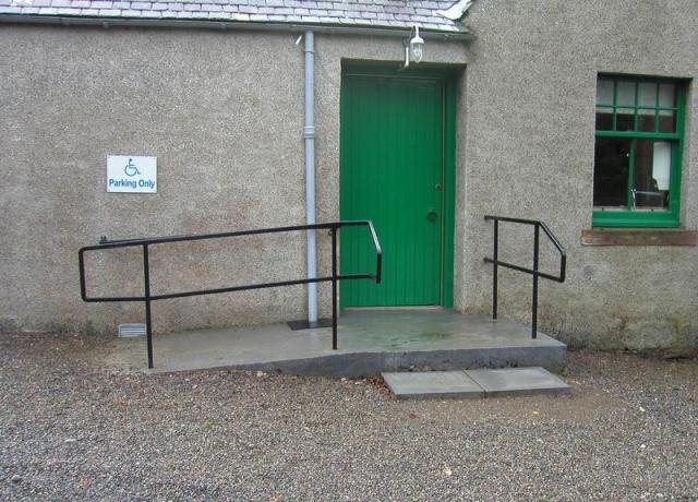 Back door ramp and rail