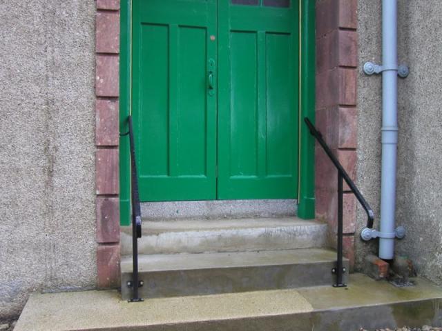 Front door steps and handrails