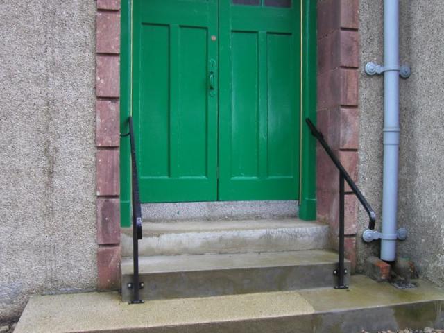Front door steps and handrails